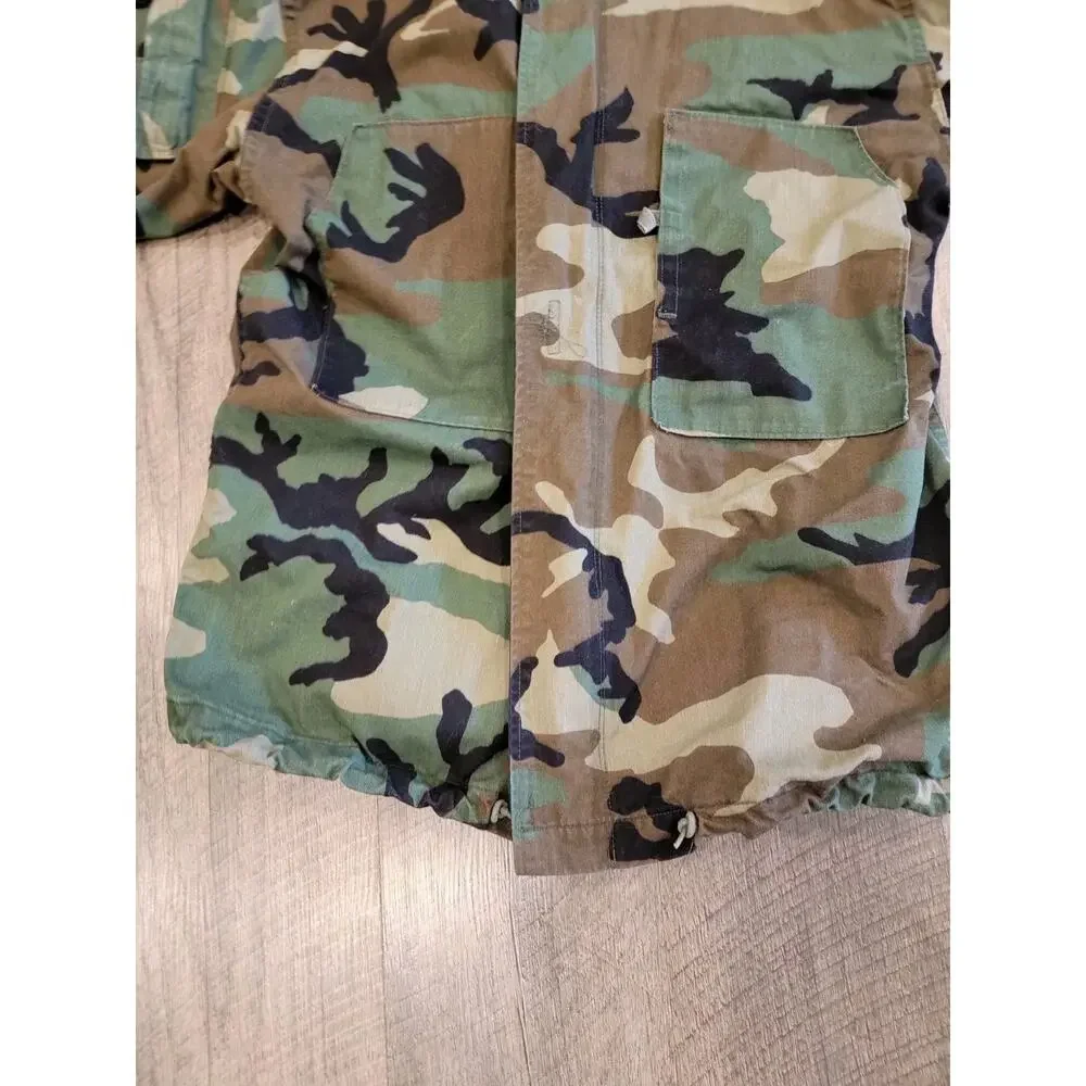 Military Jacket Suit Chemical Protective Class 1 Woodland Camo US Army Size M